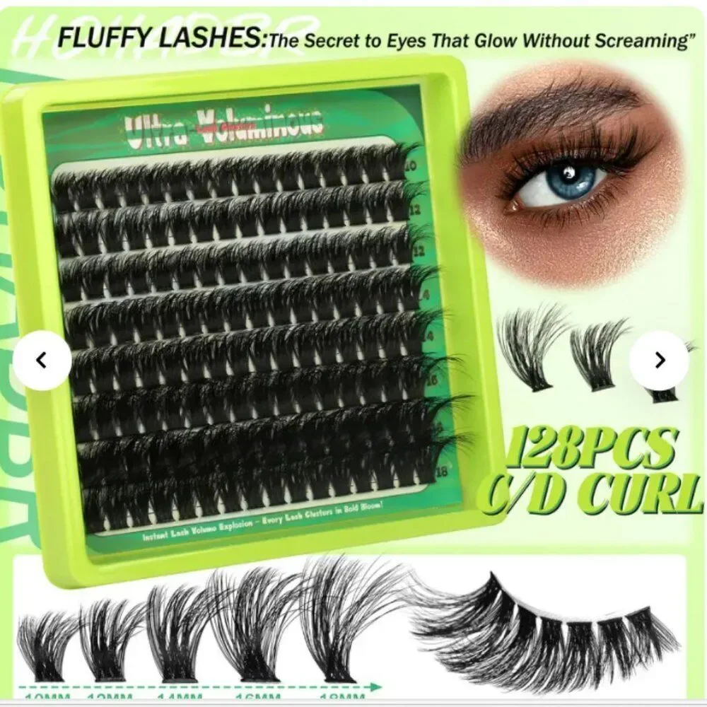 4 Styles Mega/ultra/ Dramatic/Volume/ Lash Clusters Kit, WaterProof Lashes NEW